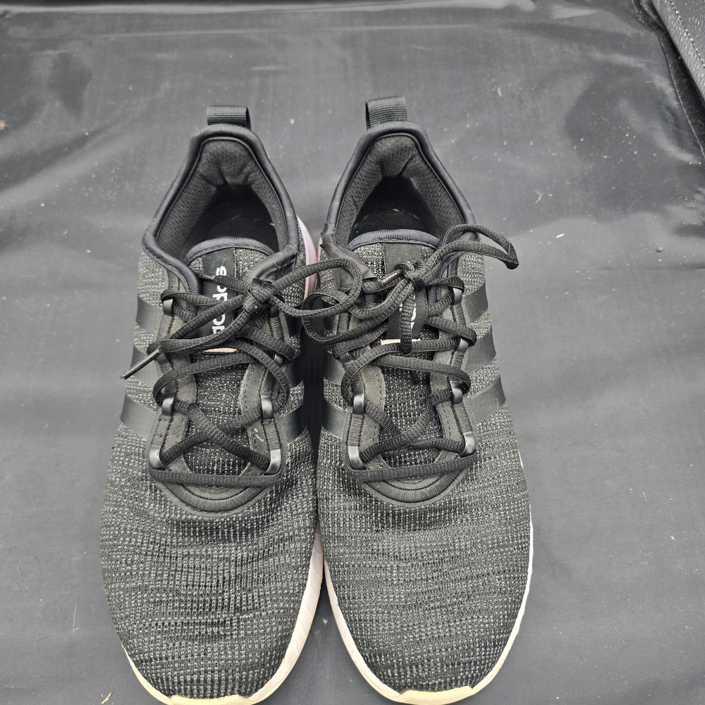 Adidas Black Athletic Shoes with Breathable Knit Upper